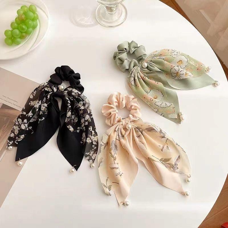 Elegantiškas plaukų segtukas su karoliukais ir kaspinu, plaukų aksesuaras moterims, vasarinė „High-J“ stiliaus arklio uodega