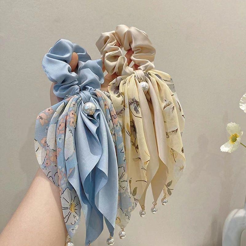 Elegantiškas plaukų segtukas su karoliukais ir kaspinu, plaukų aksesuaras moterims, vasarinė „High-J“ stiliaus arklio uodega