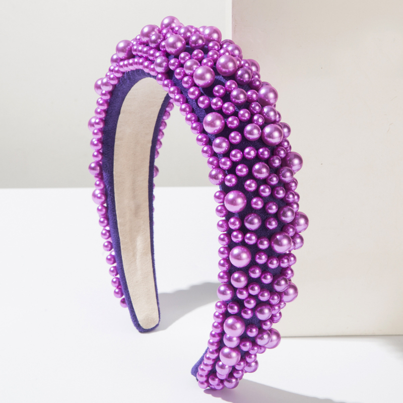 Prekogranični novi modni univerzalni južnokorejski vrhunski obruč za kosu za Valentinovo za žene, jednostavni spužvasti biserni dodaci za kosu