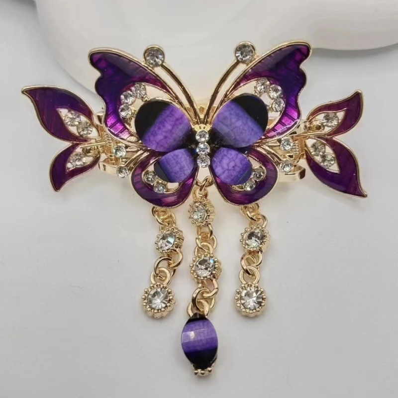 Kopča za kosu s dopaminskim leptirom u korejskom stilu, drevna kopča s resicama i rakom, nova elegantna ukosnica za kosu, kopča za kosu koja se uklapa u sve stilove