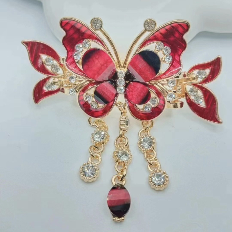 Kopča za kosu s dopaminskim leptirom u korejskom stilu, drevna kopča s resicama i rakom, nova elegantna ukosnica za kosu, kopča za kosu koja se uklapa u sve stilove