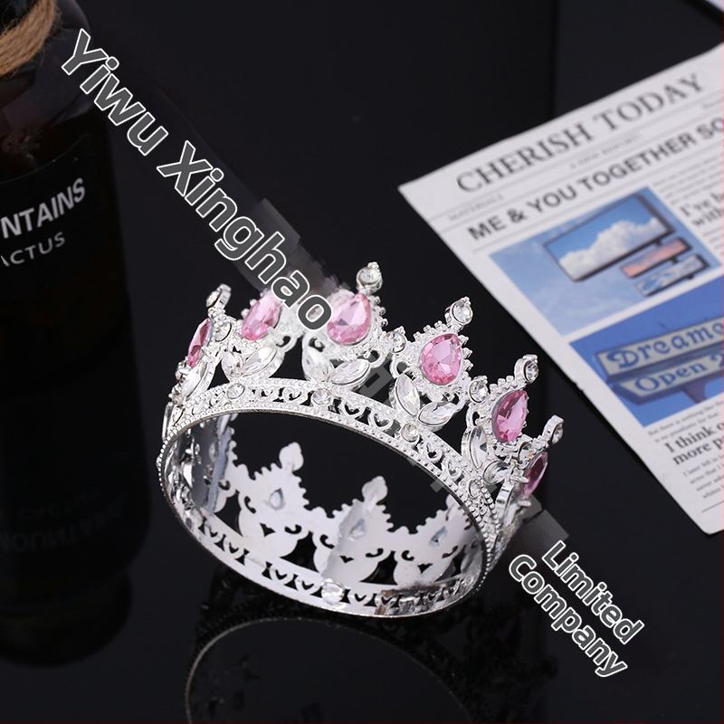 Populiari tarpvalstybinė baroko stiliaus nuotakos karūna, tiara, karalienės rutulinės suknelės karūna su įvairių spalvų gėlių dekoracijomis