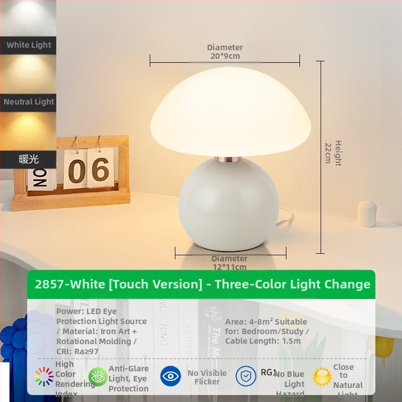 Stolová lampa vo francúzskom krémovom štýle, spálňa, nočné svetlo s vysokou farebnou hodnotou, severské dievča, romantická svadobná dekorácia