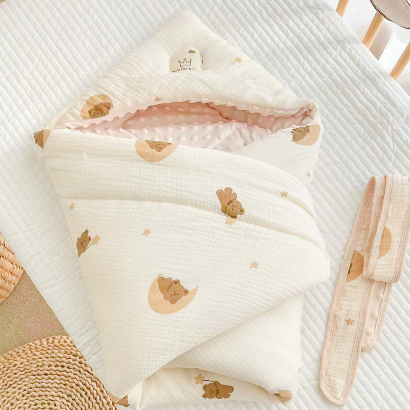 Sügis- ja talvine beebipakend, paksendatud vastsündinupakend, puhastest puuvillastest hernestest sametist, sünnitustoast väljakirjutamise pakk