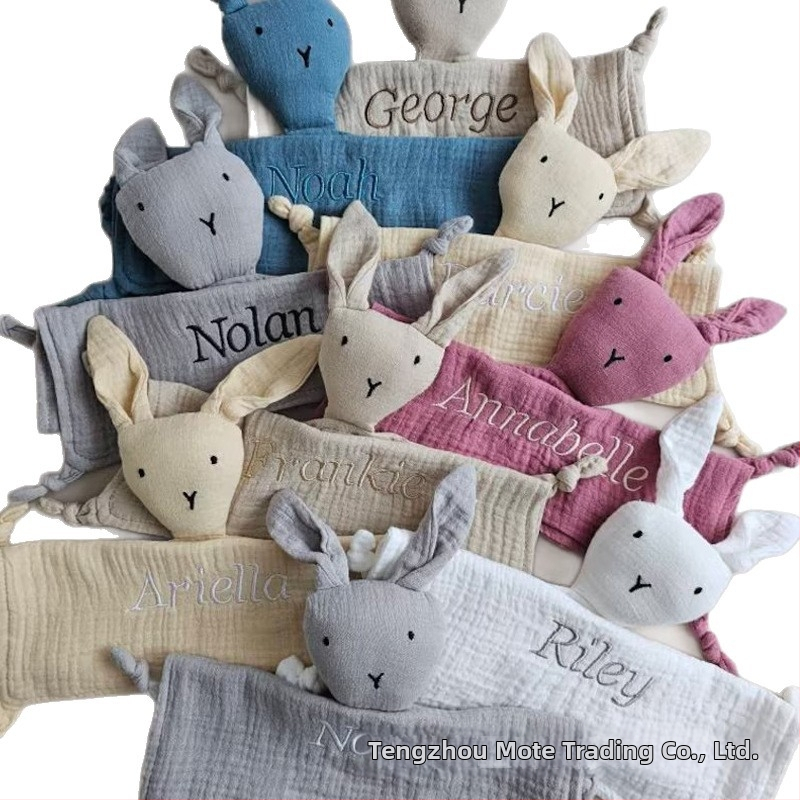 Бродирано име за бебе, бебешко одеяло за кукла, бебешки подарък за спане за бременна майка, новородено