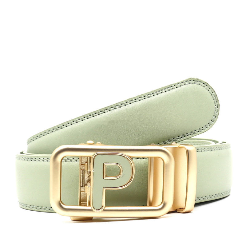 Curea cu cataramă cu 10 culori pentru bărbați, cataramă automată, curea bărbătească din piele de vacă cu două straturi, vânzări directe din fabrică, model transfrontalier Amazon