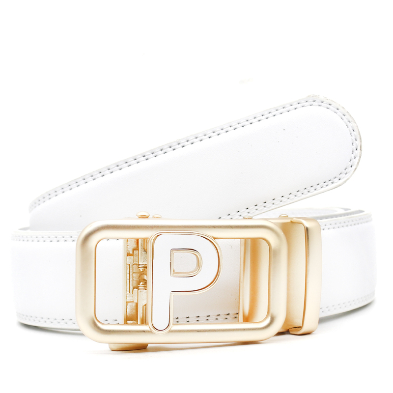 Curea cu cataramă cu 10 culori pentru bărbați, cataramă automată, curea bărbătească din piele de vacă cu două straturi, vânzări directe din fabrică, model transfrontalier Amazon