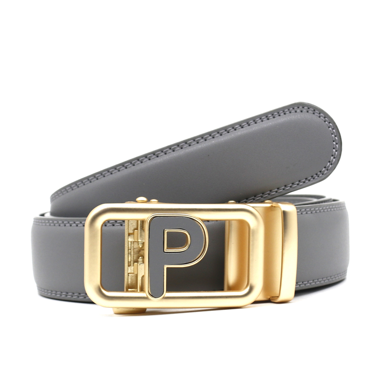 Curea cu cataramă cu 10 culori pentru bărbați, cataramă automată, curea bărbătească din piele de vacă cu două straturi, vânzări directe din fabrică, model transfrontalier Amazon