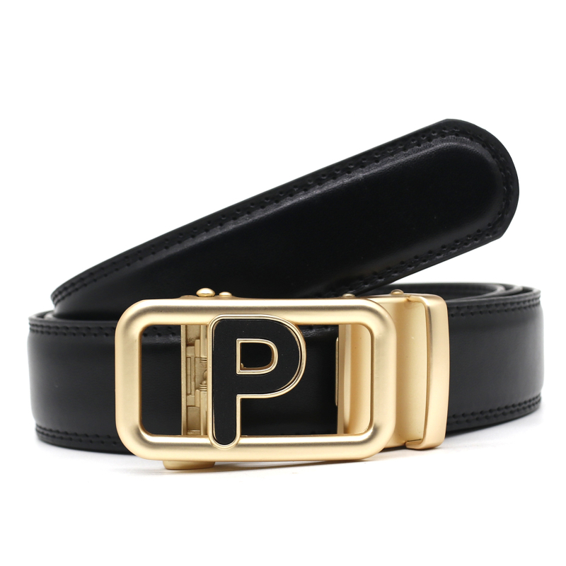 Curea cu cataramă cu 10 culori pentru bărbați, cataramă automată, curea bărbătească din piele de vacă cu două straturi, vânzări directe din fabrică, model transfrontalier Amazon