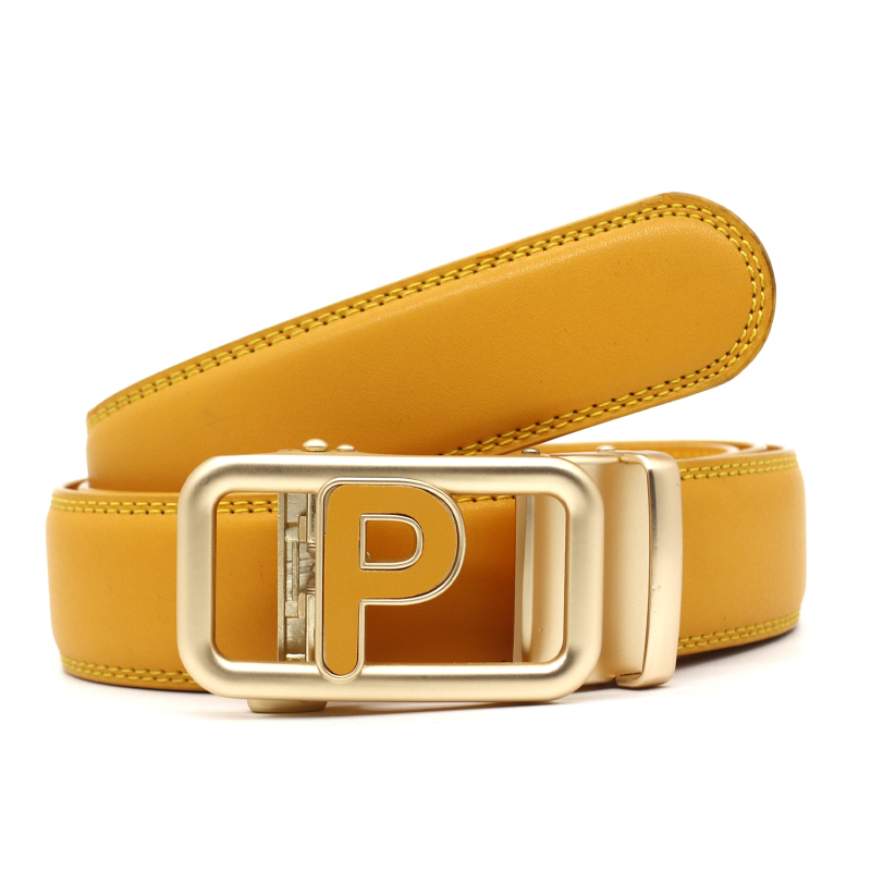 Curea cu cataramă cu 10 culori pentru bărbați, cataramă automată, curea bărbătească din piele de vacă cu două straturi, vânzări directe din fabrică, model transfrontalier Amazon