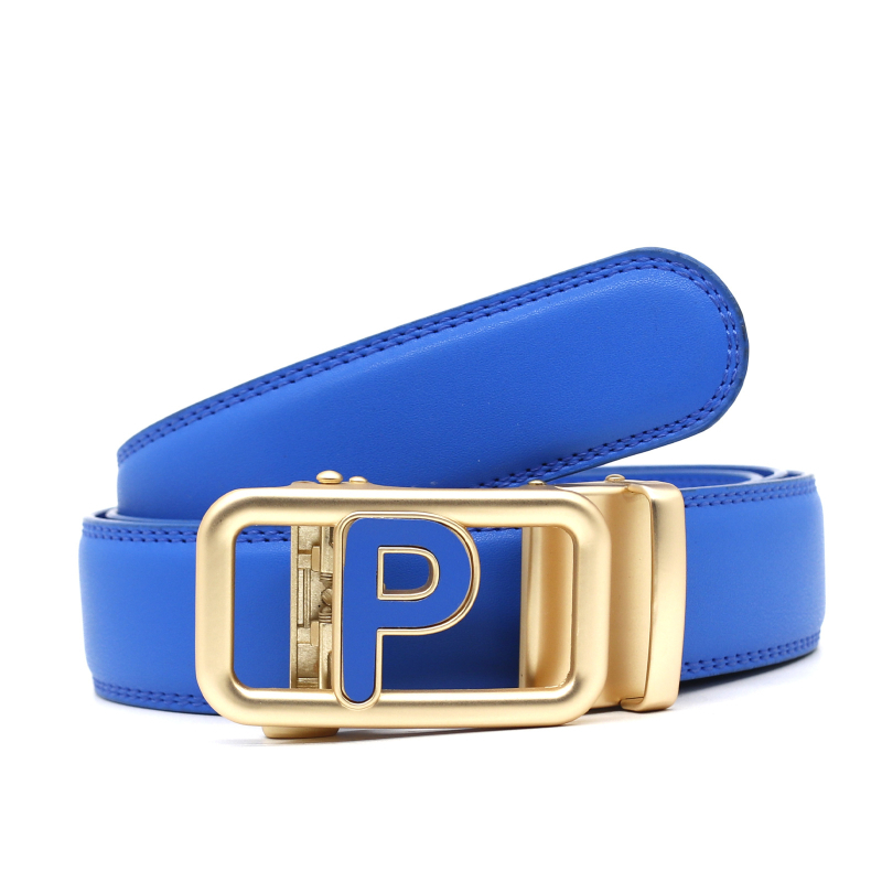 Curea cu cataramă cu 10 culori pentru bărbați, cataramă automată, curea bărbătească din piele de vacă cu două straturi, vânzări directe din fabrică, model transfrontalier Amazon