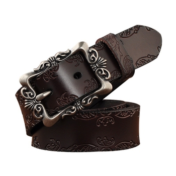 Γυναικεία Ζώνη 2025 Νέο Στυλ Διακοσμητική Ζώνη για Τζιν, Μοντέρνα και Ευέλικτη Ζώνη σε Χρώμα Καφέ