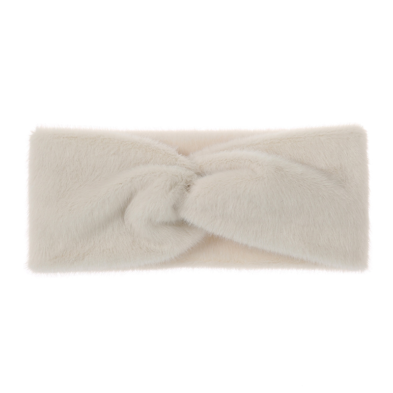 Euroopa ja Ameerika plüüsist ristikujuline peapael, kootud peapael, kõrvakaitsed, peakatted, sügise ja talve laiad küljejuukse aksessuaarid, soe villast juuksepael