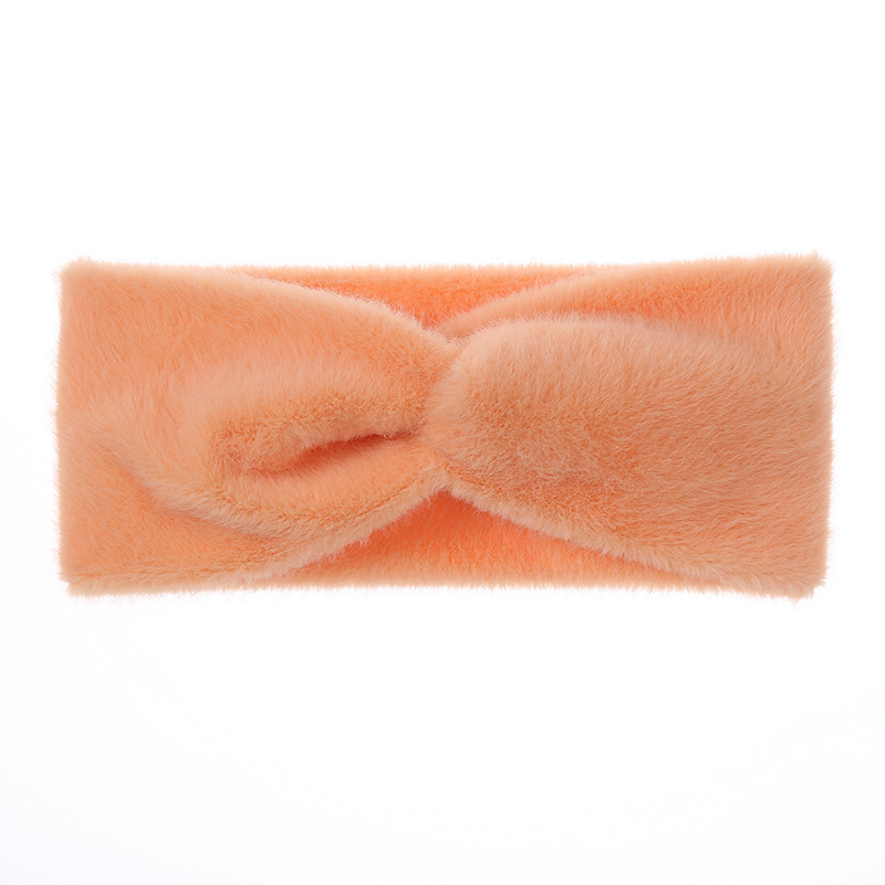 Euroopa ja Ameerika plüüsist ristikujuline peapael, kootud peapael, kõrvakaitsed, peakatted, sügise ja talve laiad küljejuukse aksessuaarid, soe villast juuksepael