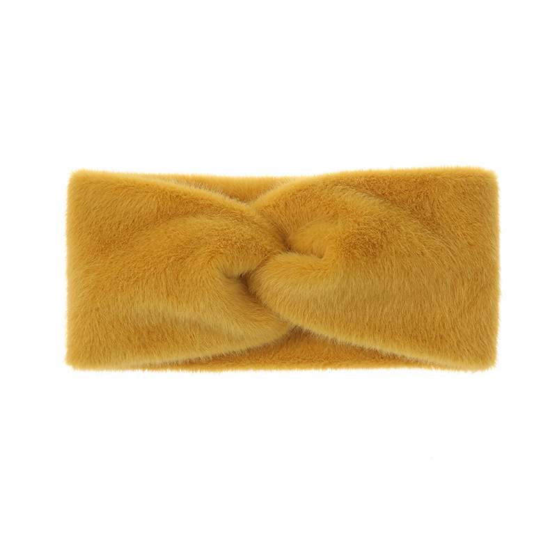 Euroopa ja Ameerika plüüsist ristikujuline peapael, kootud peapael, kõrvakaitsed, peakatted, sügise ja talve laiad küljejuukse aksessuaarid, soe villast juuksepael