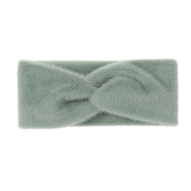 Euroopa ja Ameerika plüüsist ristikujuline peapael, kootud peapael, kõrvakaitsed, peakatted, sügise ja talve laiad küljejuukse aksessuaarid, soe villast juuksepael