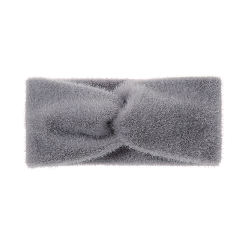 Euroopa ja Ameerika plüüsist ristikujuline peapael, kootud peapael, kõrvakaitsed, peakatted, sügise ja talve laiad küljejuukse aksessuaarid, soe villast juuksepael