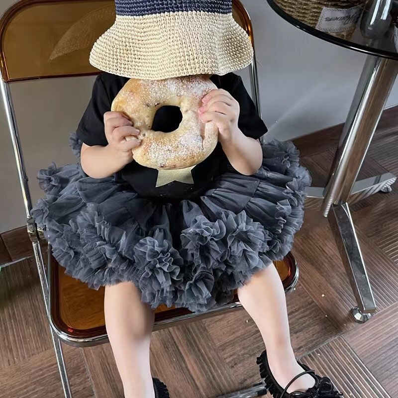 Aukštos kokybės 2 kartų vaikiškas TUTU sijonas, pilnai tinklinis, platus juosmuo, pūstas princesės sijonas, užsienio prekyba, tarpvalstybinė plaukų karta.