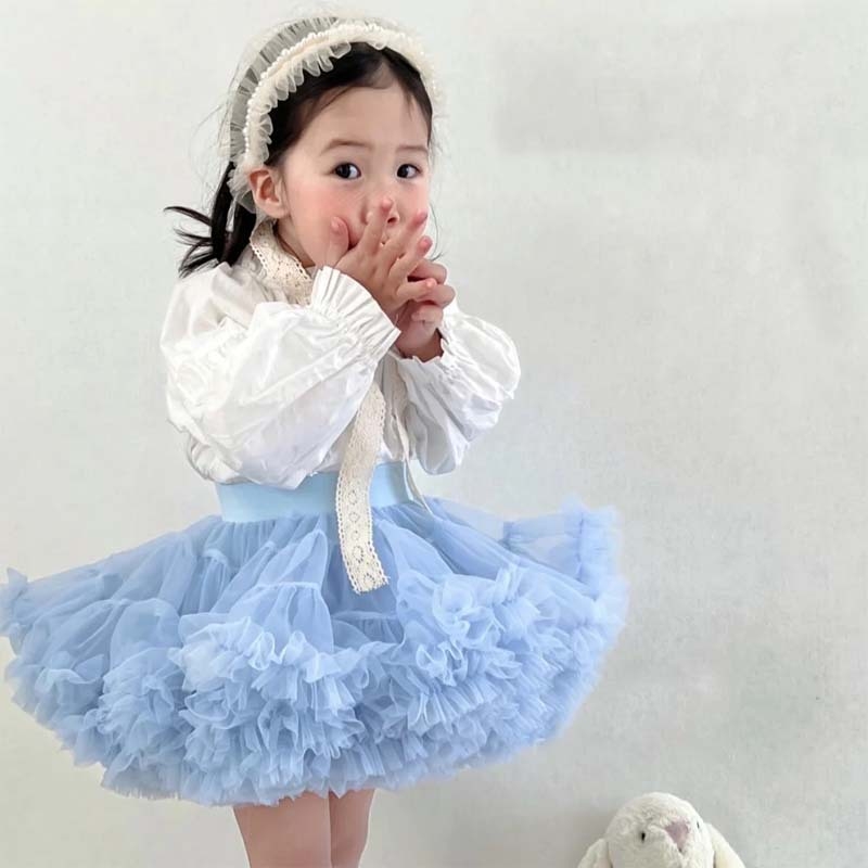 Aukštos kokybės 2 kartų vaikiškas TUTU sijonas, pilnai tinklinis, platus juosmuo, pūstas princesės sijonas, užsienio prekyba, tarpvalstybinė plaukų karta.