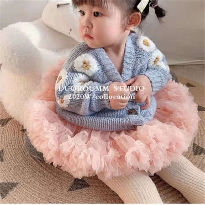 Aukštos kokybės 2 kartų vaikiškas TUTU sijonas, pilnai tinklinis, platus juosmuo, pūstas princesės sijonas, užsienio prekyba, tarpvalstybinė plaukų karta.