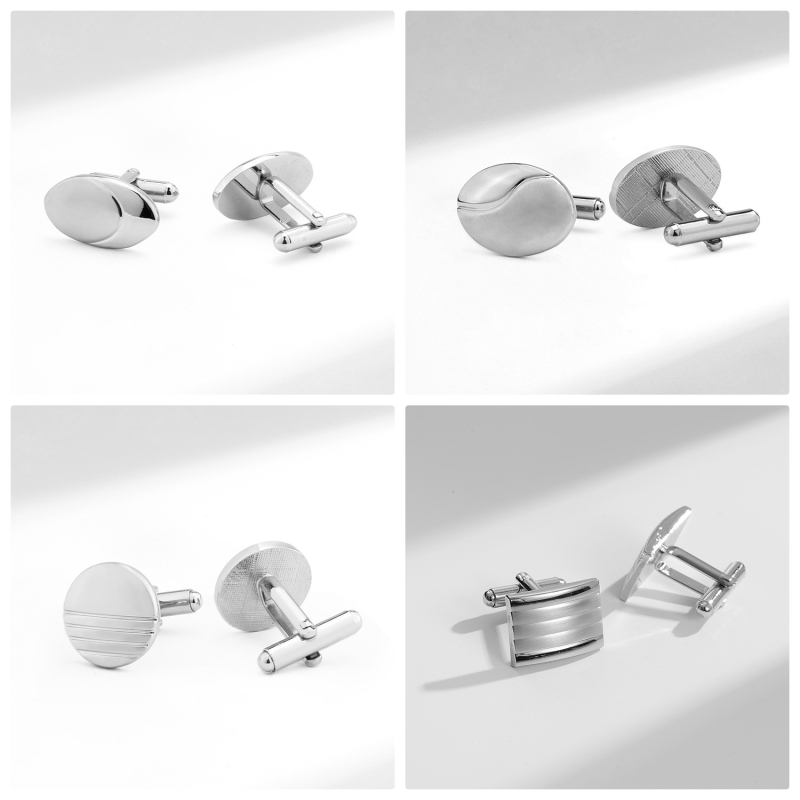 „Dai Li“ verslo vyriškų sąsagų rinkinys, madingas sidabrinis rankogalių rinkinys, paprastas rankogalių rankogalių nagų kostiumo marškinių rankogalių nagų sagčių aksesuarai