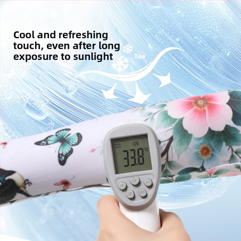 Градински ръкави за слънцезащита, дамски градински цветя, засаждане на слънцезащитен сенник, хладен за езда на открито, ледена коприна, слънцезащитен сенник, ледени ръкави на едро