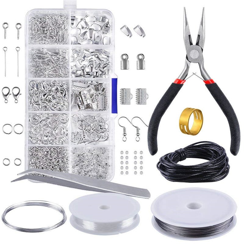 Set combinat de bijuterii Amazon pentru confecționare și reparare, accesorii pentru bijuterii DIY, încuietoare cu homar, inel despicat, clips