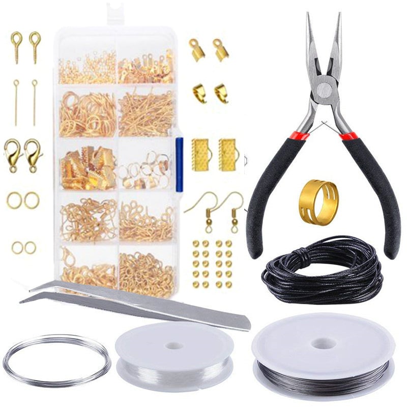 Amazon Izrada i popravak nakita Kombinirani set DIY Pribor za nakit Kopča s jastogom, kopča za prsten s podijeljenom kopčom