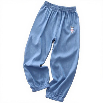 Παιδικά παντελόνια κατά των κουνουπιών, καλοκαιρινά λεπτά, ρούχα για αγόρια και κορίτσια, μωρά, υπαίθρια, καλοκαιρινά, casual παντελόνια, παγωμένα μεταξωτά τζιν