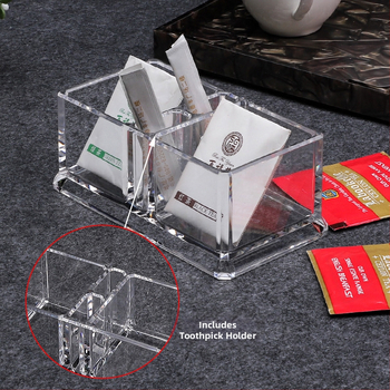 Ακρυλικό κουτί από φακελάκι τσαγιού, καφέ, τσάντα καραμελών, κάθισμα, δωμάτιο, ξενοδοχείο, εστιατόριο, κουτί οδοντογλυφίδας, κουτί αποθήκευσης, θήκη επαγγελματικών καρτών ανθεκτική στις πτώσεις με διαμέρισμα