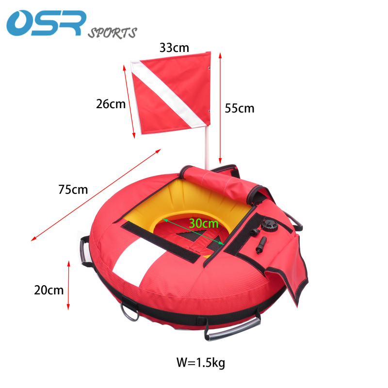 Snorgeldamispoi, ujuvpall, vabalt sukeldumise ujuvpall, SMB ümmargune paat, meresignaalipall väikese lipuga