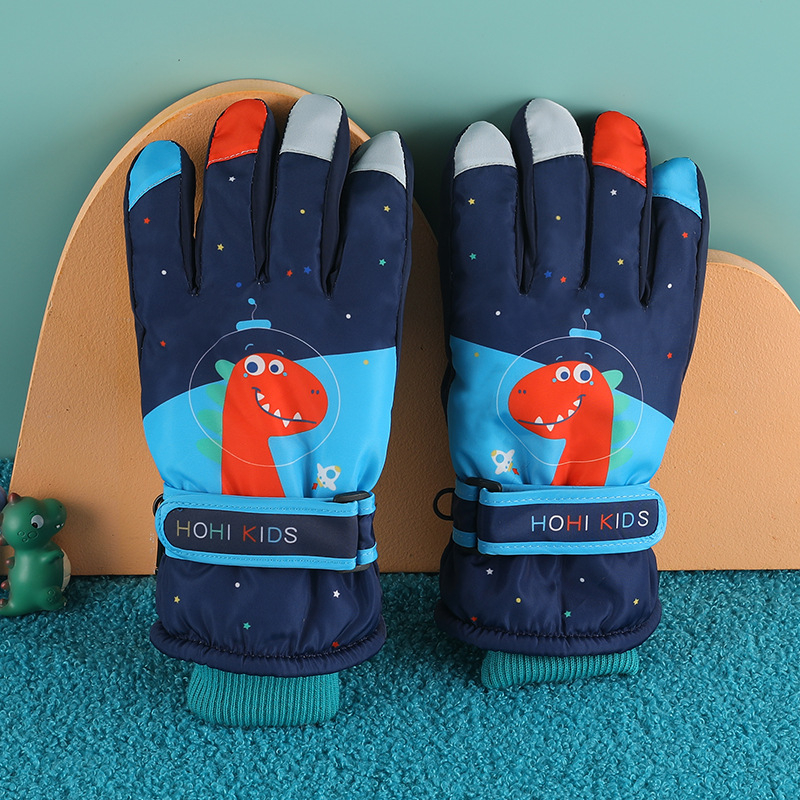 Gamintojo paruoštos zuikio formos vaikiškos slidinėjimo pirštinės žieminėms mergaitėms ir berniukams, atsparios vandeniui ir šalčiui, plius aksominė sutankinta medvilnė su „Heattech“ technologija