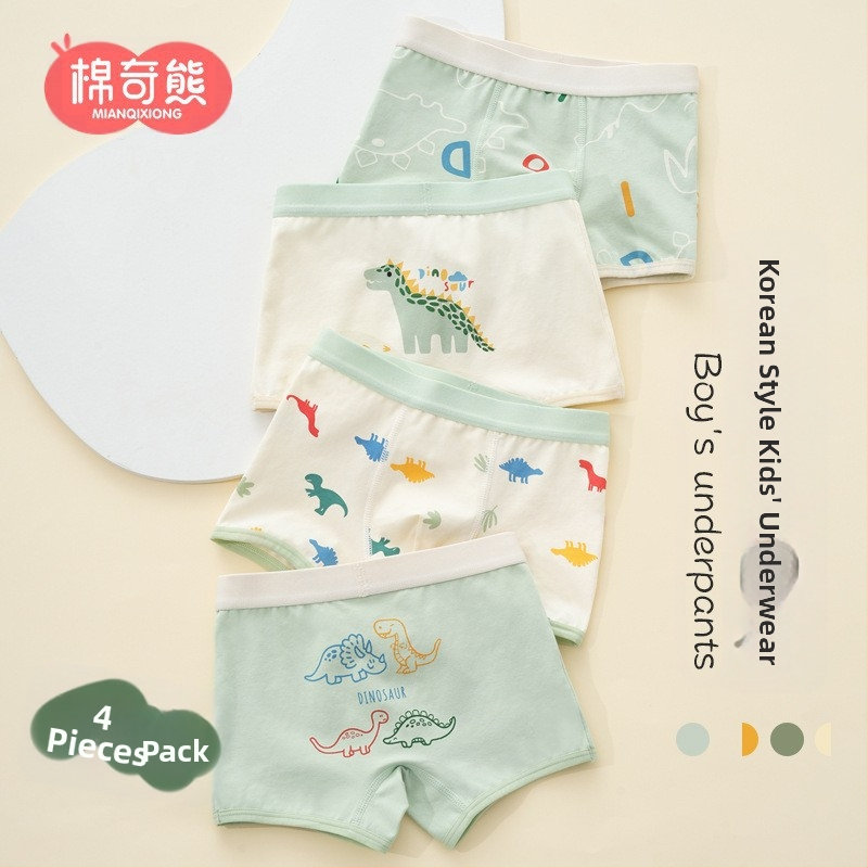 Berniukų apatiniai, vaikiškos medvilninės bokseriai berniukams, kūdikiams be sėdmenų, dideliems vaikams skirti bokseriai, antibakteriniai