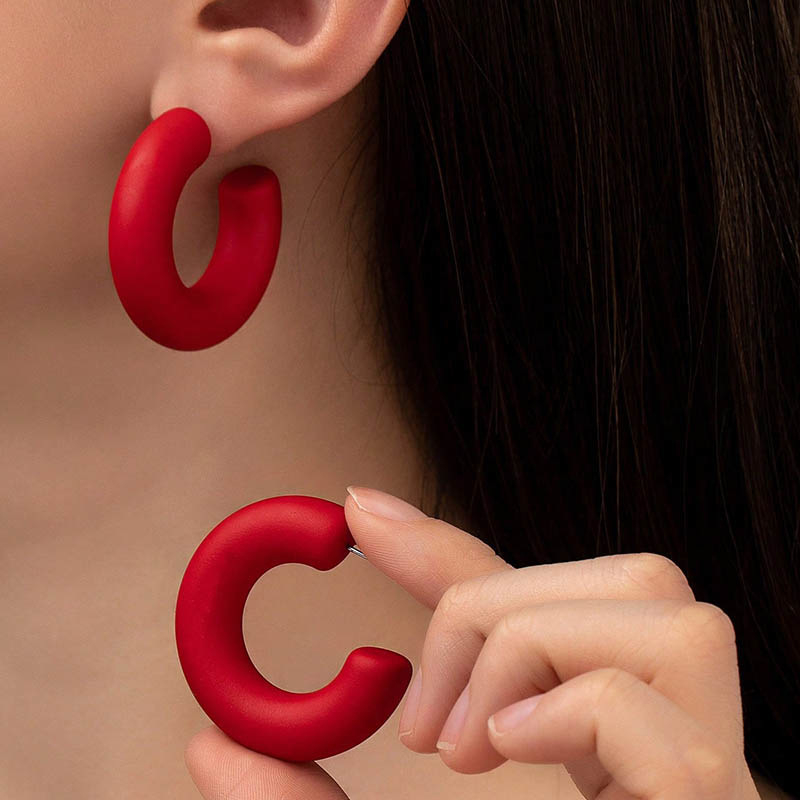 Eiropas un Amerikas temperamenta modes vienkārši lieli auskari personības modes auskari auskari