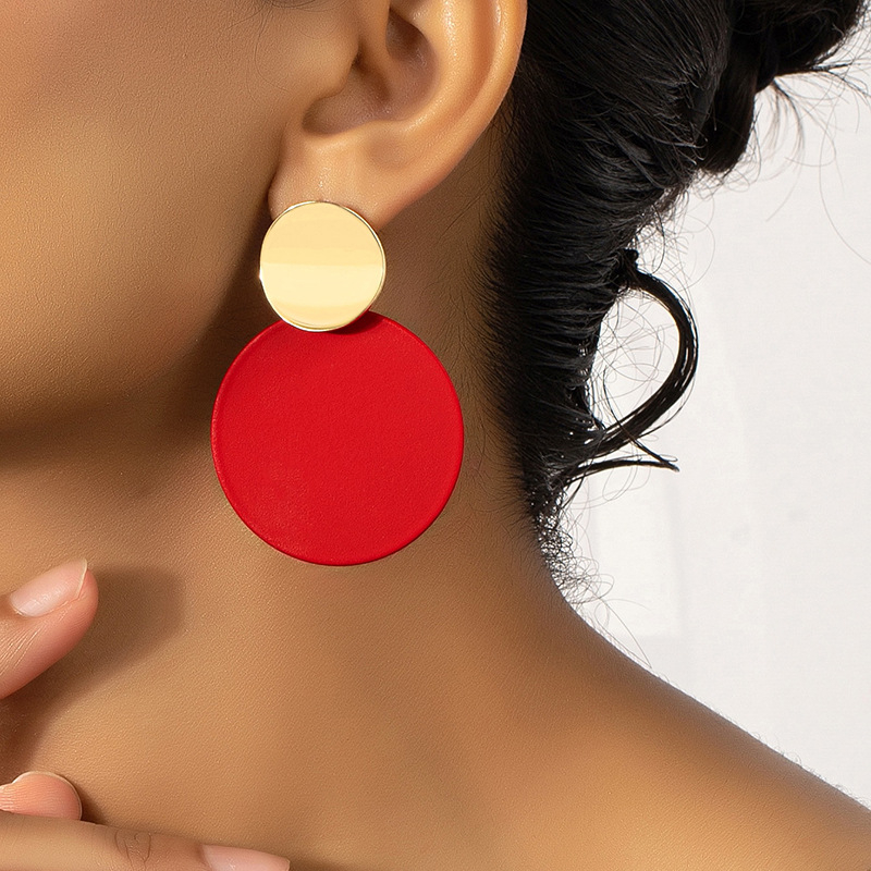 Eiropas un Amerikas temperamenta modes vienkārši lieli auskari personības modes auskari auskari