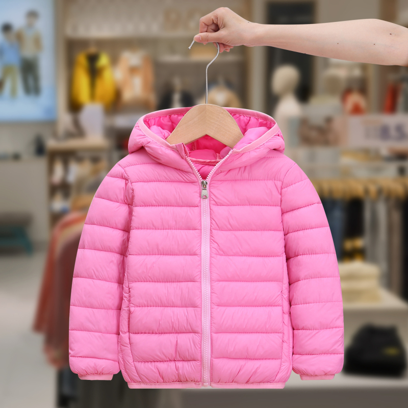 Jachetă nouă din bumbac cu puf pentru copii, ușoară și mare, cu glugă, căptușită cu bumbac, pentru copii, băieți și fete, îmbrăcăminte de iarnă pentru copii, jachetă căptușită cu bumbac