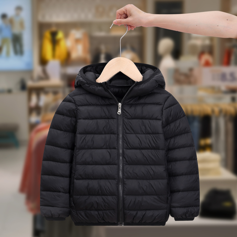 Jachetă nouă din bumbac cu puf pentru copii, ușoară și mare, cu glugă, căptușită cu bumbac, pentru copii, băieți și fete, îmbrăcăminte de iarnă pentru copii, jachetă căptușită cu bumbac