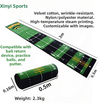 Διασυνοριακή Ζεστή Πώληση για Οικιακό Γραφείο Προμήθειες Γκολφ Putter Strike Ball Mat Εσωτερική Κουβέρτα Πρακτικής Γκολφ Putter