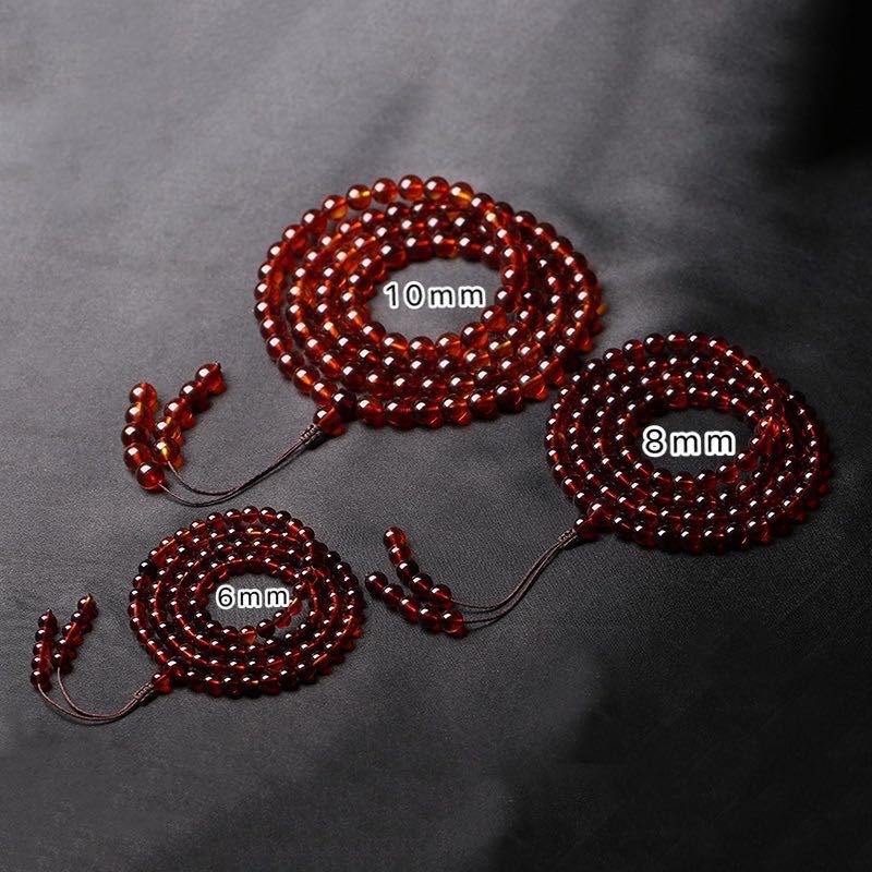 Proizvođač veleprodaje burmanskih krvavih jantara druge generacije 108 perli od pčelinjeg voska s više krugova za muškarce i žene, okrugle perle, narukvica od jantarnog lanca
