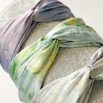 Ευρωπαϊκή και αμερικανική ζωγραφική με λάδι σατέν κορδέλα μαλλιών ρετρό σταυρό ψηλό κρανίο κορυφή φαρδιά έκδοση κλίση φωτοστέφανο κορδέλα μαλλιών κόμμωση