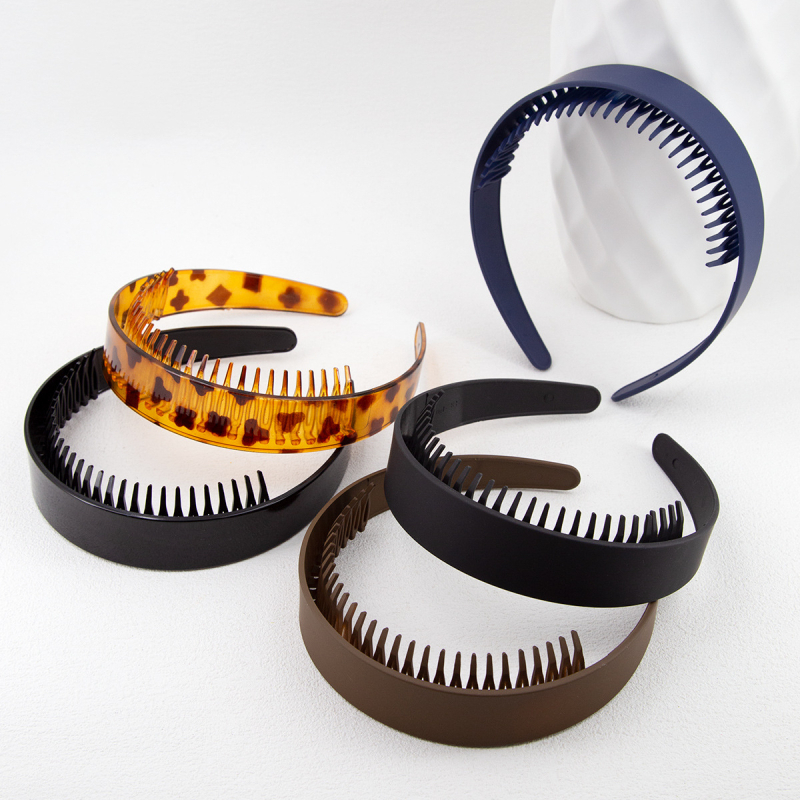 Stil coreean, accesorii simple de păr pentru celebrități de internet de înaltă calitate pentru bărbați și femei, în vara, bandă de păr pentru spălarea feței, bandă de păr cu presiune, agrafe dințate, bandă de păr cu boruri largi