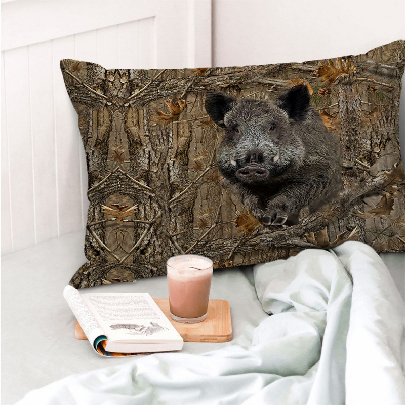 Διασυνοριακή θερμή μαξιλαροθήκη για κυνήγι ζώων, διπλής όψης τυπωμένη μαξιλαροθήκη, κάλυμμα μαξιλαριού σαλονιού, εργοστάσιο πώλησης