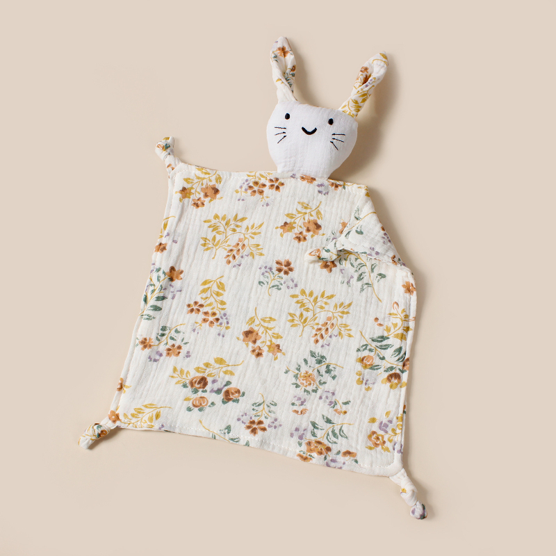 Amazoni topeltkrepp-loomade magamisrätik, trükitud beebipuuvillast kattetekk, beebi musliinist sülirätikuga