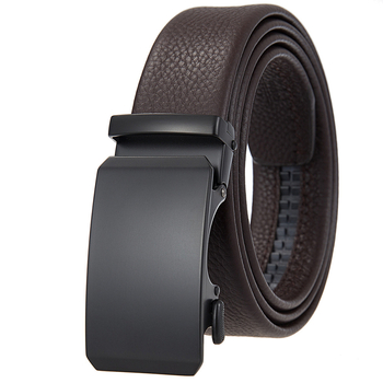 Ανδρική ζώνη με αυτόματη αγκράφα από δέρμα αγελάδας, casual, επάνω στρώση, αυτόματη ζώνη αγελάδας LY36-25513-5