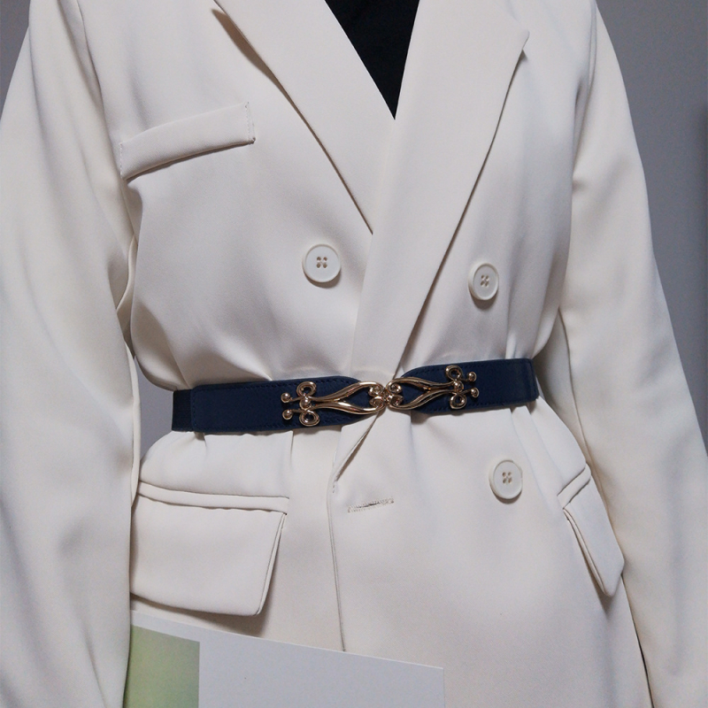 2021 Νέα γυναικεία ζώνη Lazy Belt Φούστα Φόρεμα Ζώνη Λεπτή Ελαστική Ευρωπαϊκή και Αμερικανική Μοντέρνα Ελαστική Ζώνη Καμβάς