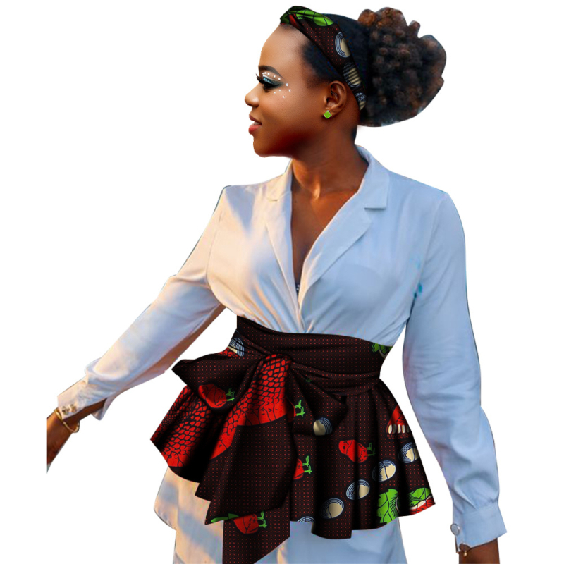 Amazon Source Afrički pokrivalo za glavu i pojas od dva dijela s afričkim batik printom, dodaci u etničkom stilu