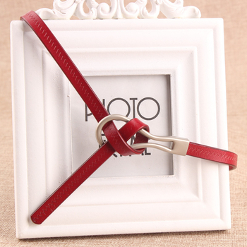 Γυναικεία Ζώνη από Δέρμα Βοδιού, Μοντέρνα, Λεπτή Ζώνη από Γνήσιο Δέρμα σε Όλα τα Χρώματα με Λεπτή Διακόσμηση και Μάλλινο Φόρεμα