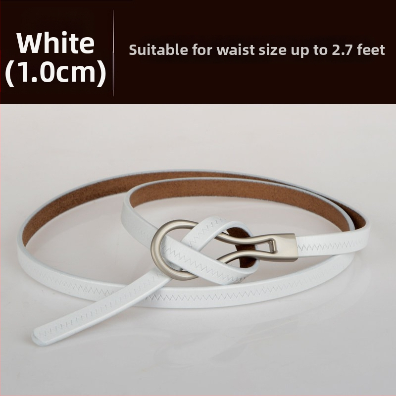 Loomanahast vöö, naiste vöö, moodne universaalne ehtsast nahast õhuke vöö õhukese kaunistusega ja villase kleidi stiilis