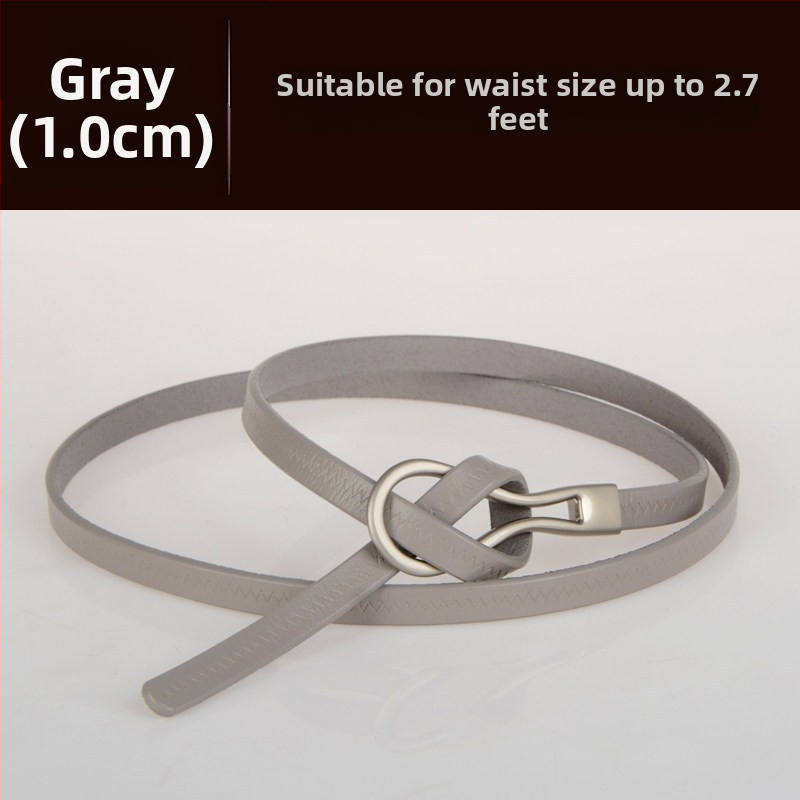 Loomanahast vöö, naiste vöö, moodne universaalne ehtsast nahast õhuke vöö õhukese kaunistusega ja villase kleidi stiilis