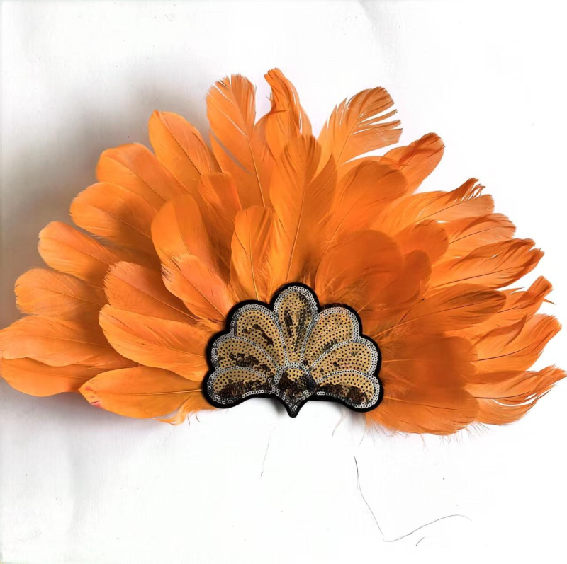 India sulgedest peakatted, ballikostüümi aksessuaarid, rekvisiidid, boheemlaslik hane sulgedest peapael